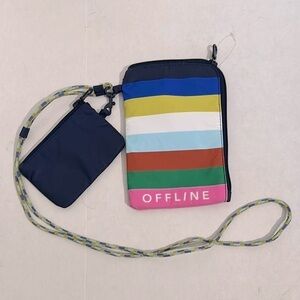 AERIE OFFLINE Colorful Striped Crossbody Bag with Pouch